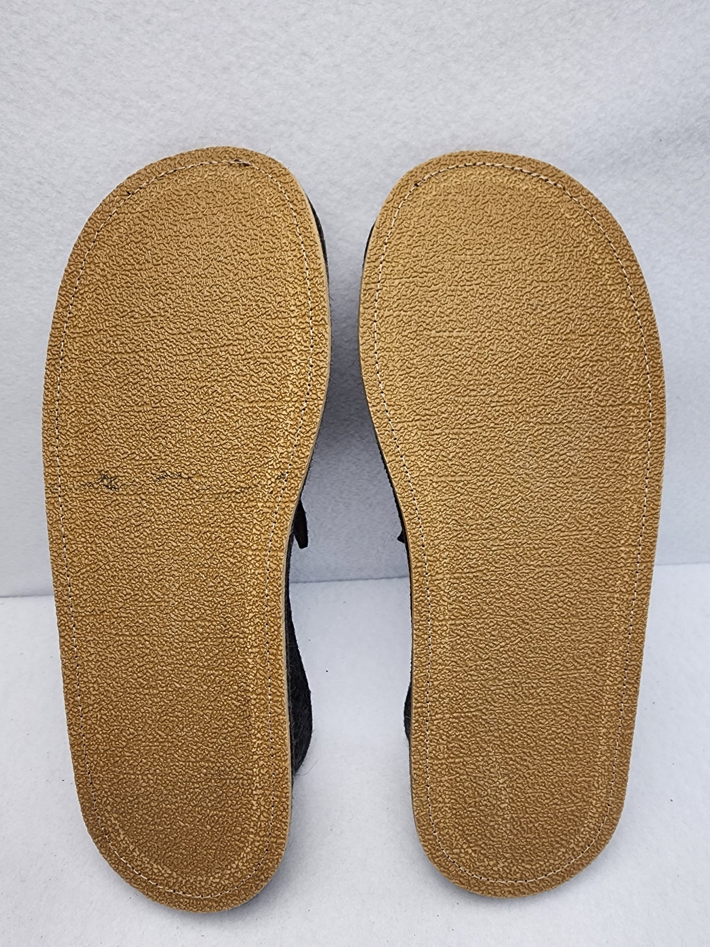 Brand Felt Slip-Ons- Charcoal