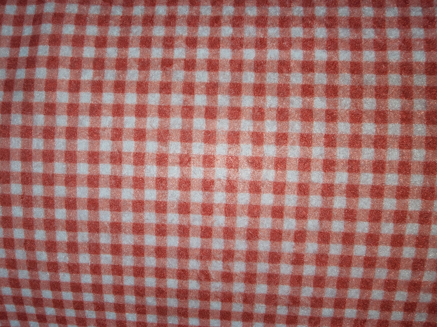 Patterned Craft Felt- Plaid- Red& White