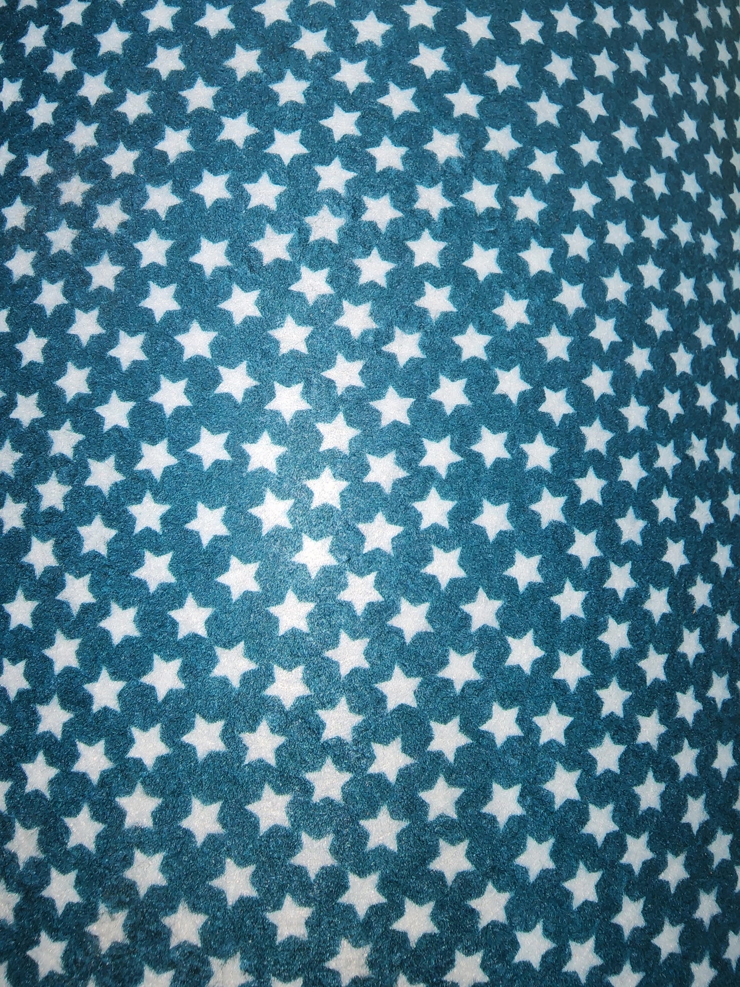 Patterned Craft Felt- Stars- Teal & White