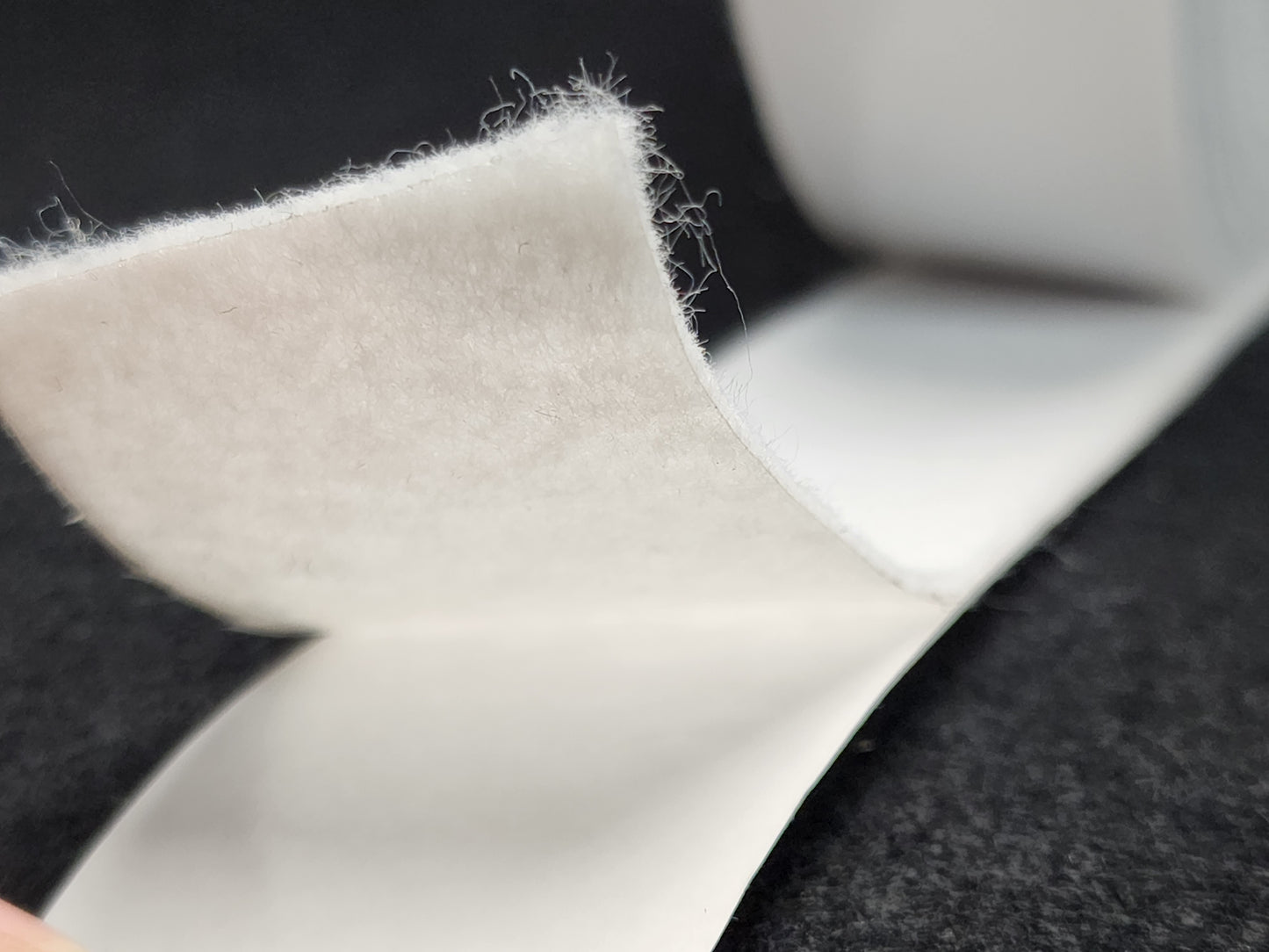 White felt stripping with adhesive