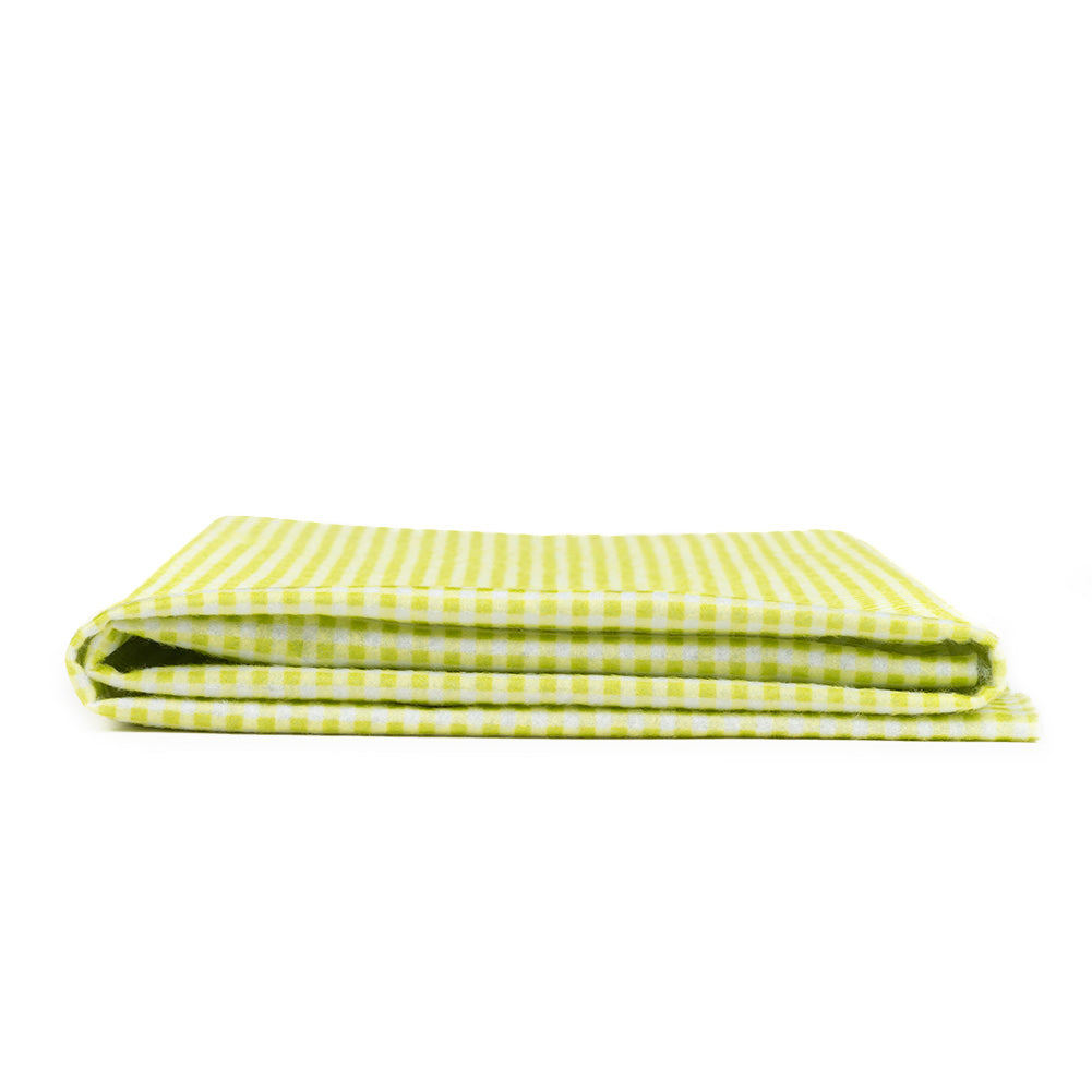 Patterned Craft Felt- Plaid- Lime Green & White