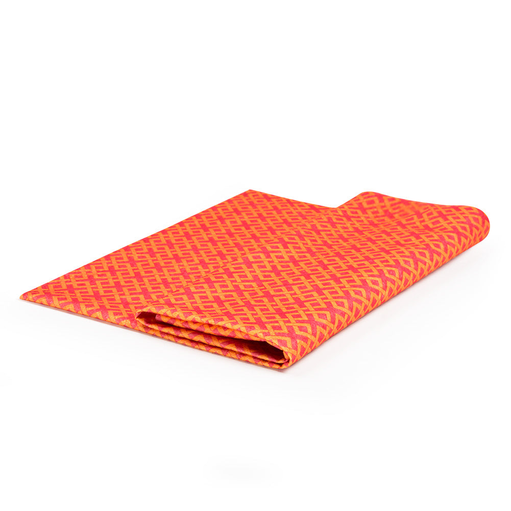 Patterned Craft Felt- Crosslink- Red & Burnt Orange