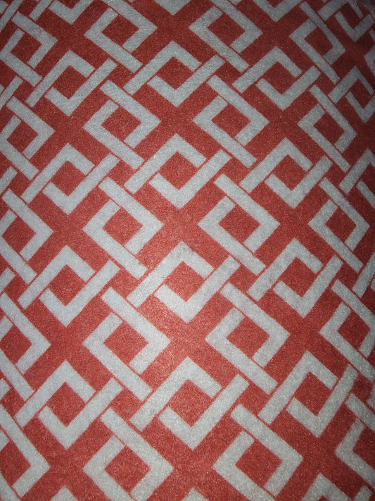 Patterned Craft Felt- Crosslink- Red & White