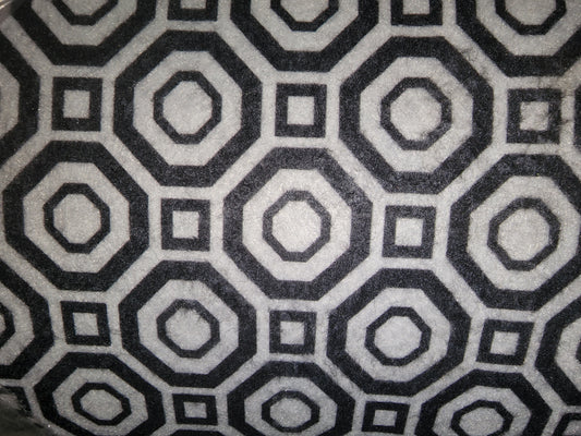 Patterned Craft Felt- Geometric Mosaic- Black & White