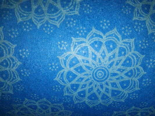Patterned Craft Felt- Mandala- Blue & Sky Blue