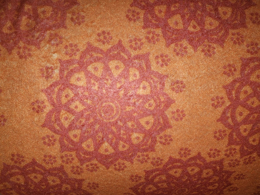 Patterned Craft Felt- Mandala- Burnt Orange & Red