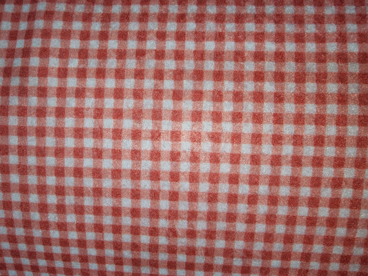 Patterned Craft Felt- Plaid- Red& White