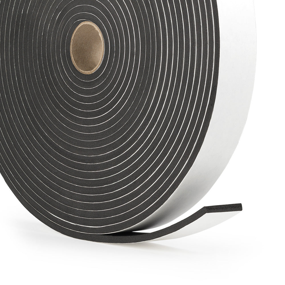 Neoprene Slitted Roll with adhesive 1" thick x 12.5ft