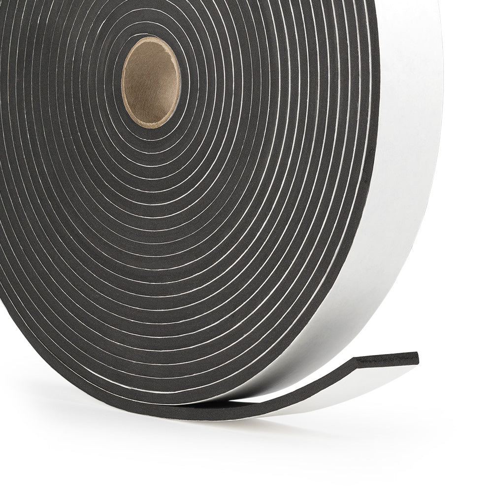 Neoprene Slitted Roll with adhesive. Pack of 5- 1/2" thick x 15ft