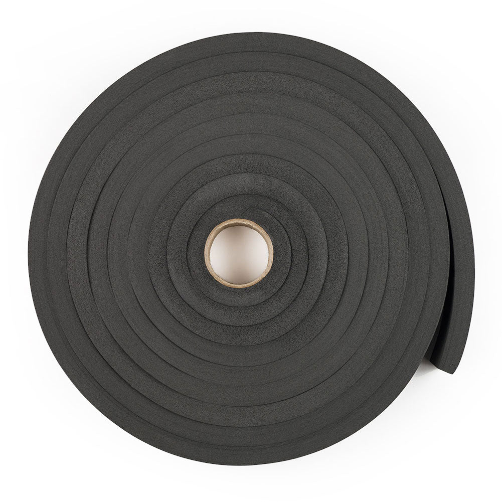 Neoprene Slitted Roll Plain 1/2" thick x 15ft