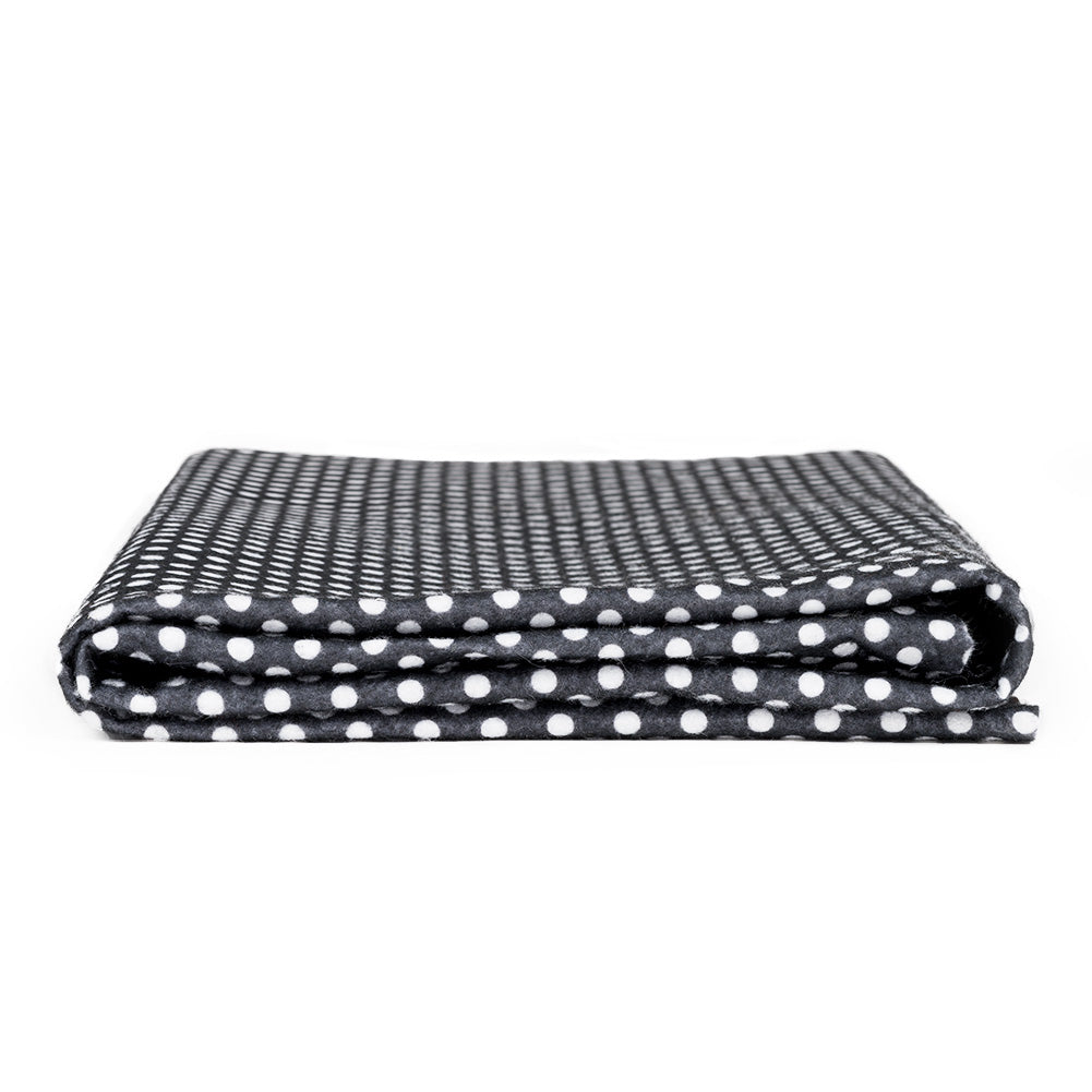 Patterned Craft Felt- Polka Dots- Black on White