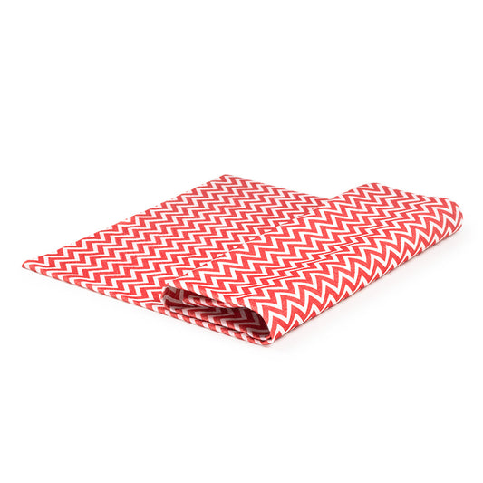 Patterned Craft Felt- Herringbone- Red & White