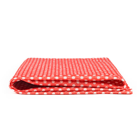 Patterned Craft Felt- Polka Dots- White on Red