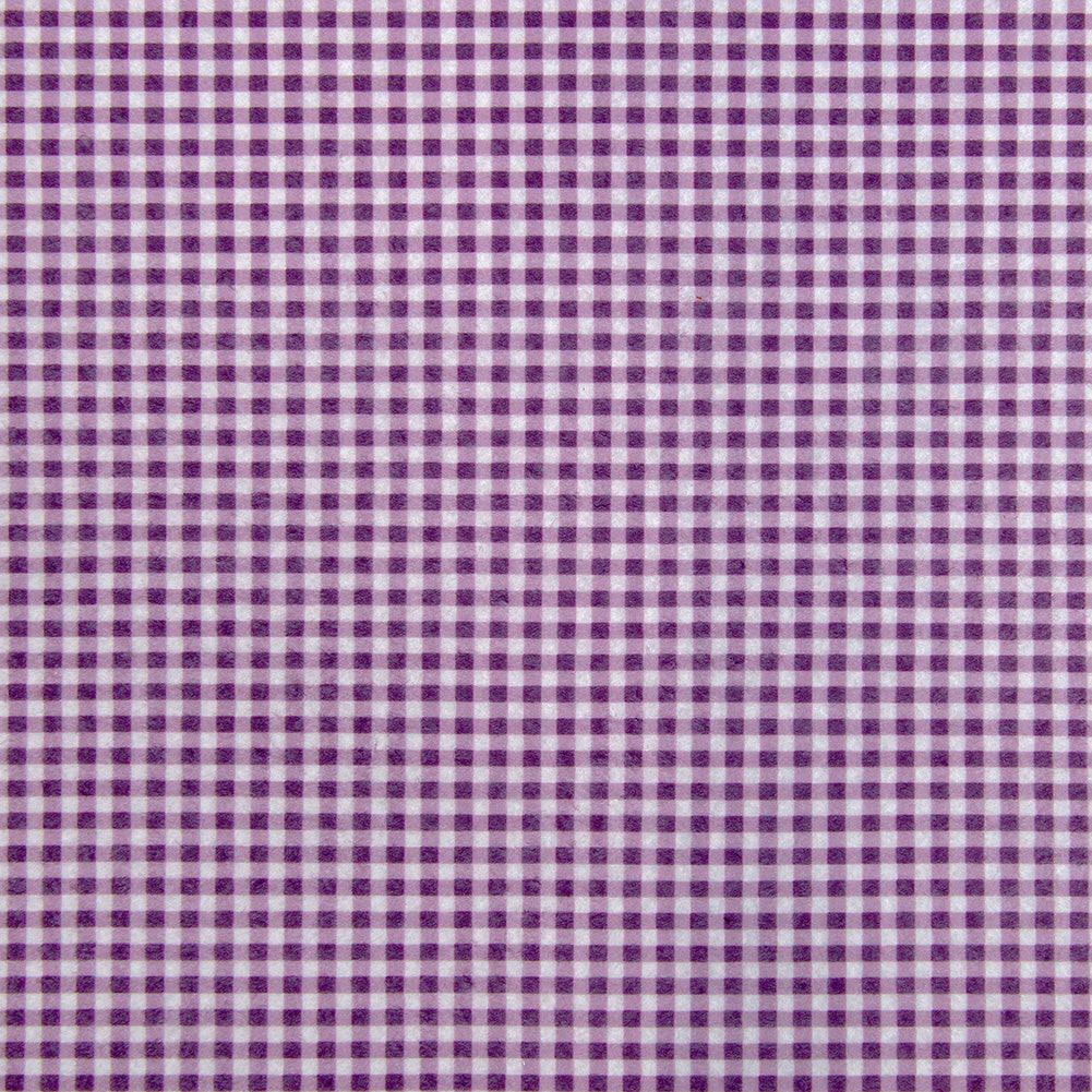 Patterned Craft Felt- Plaid- Violet & White