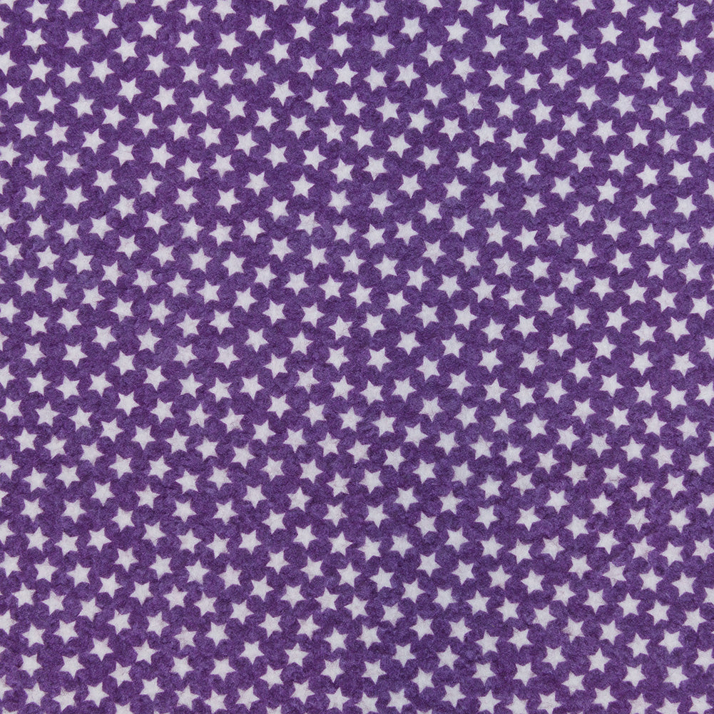 Patterned Craft Felt- Stars- Violet & White