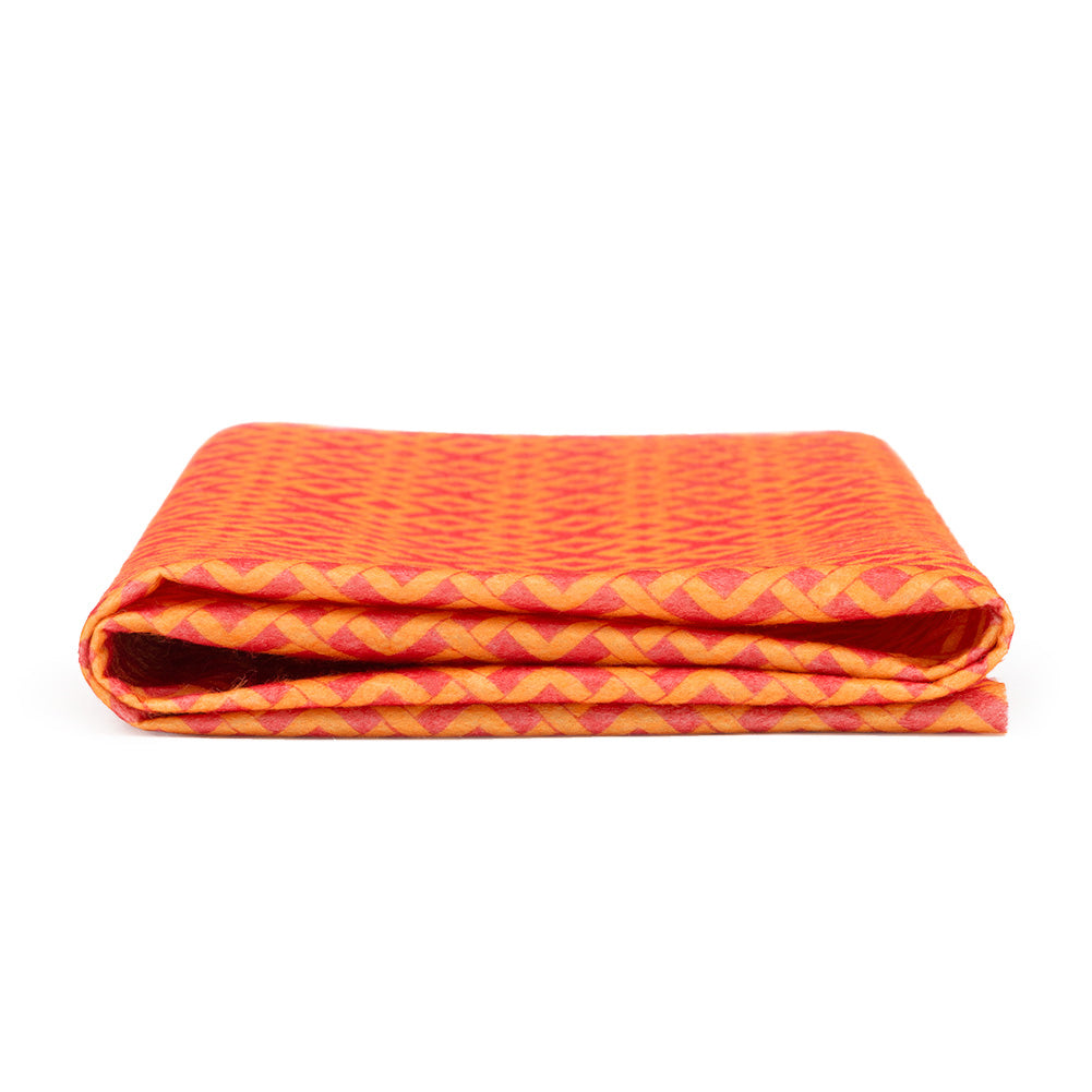 Patterned Craft Felt- Crosslink- Red & Burnt Orange