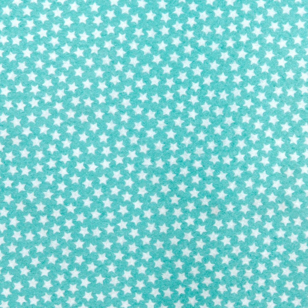 Patterned Craft Felt- Stars- Sky Blue & White