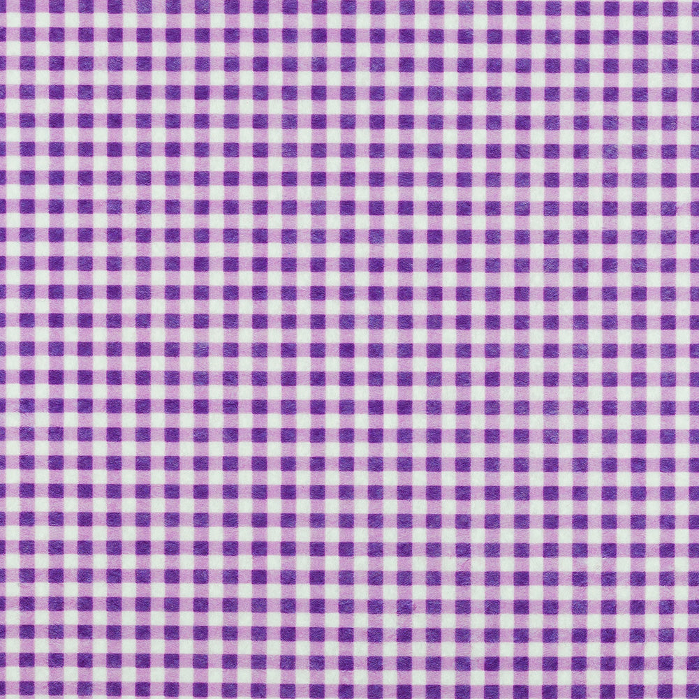 Patterned Craft Felt- Plaid- Violet & White