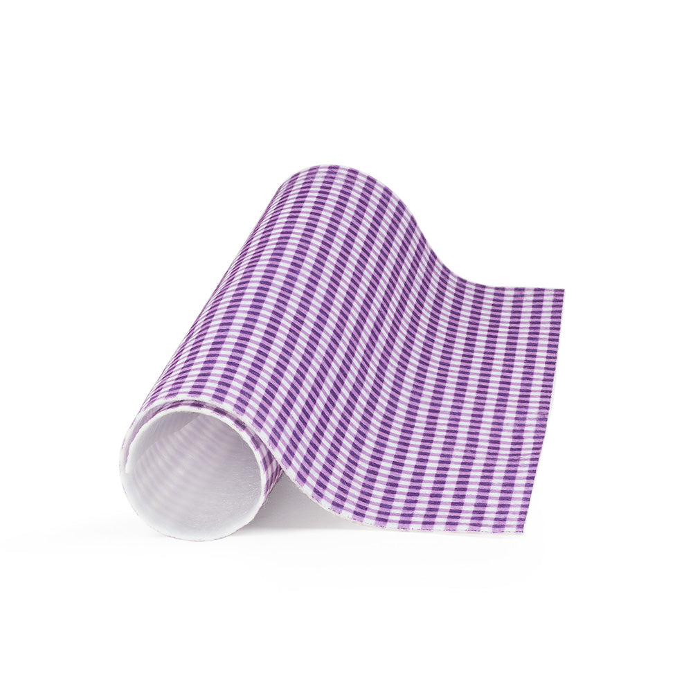 Patterned Craft Felt- Plaid- Violet & White