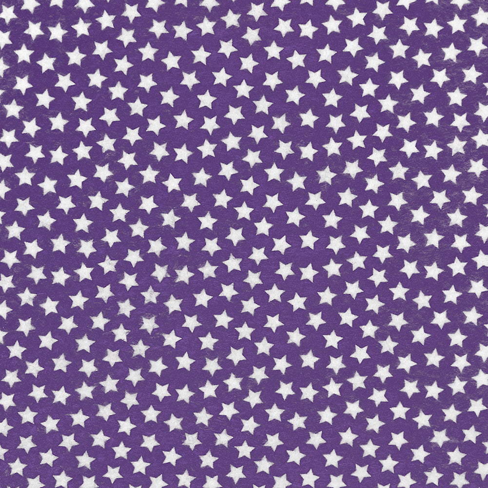 Patterned Craft Felt- Stars- Violet & White