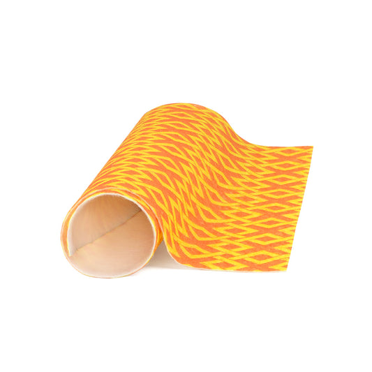 Patterned Craft Felt- Crosslink- Burnt Orange & Yellow