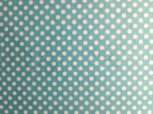 Patterned Craft Felt- Polka Dots- White on Sky Blue